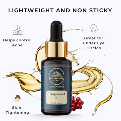 Image of 100% Pure & Natural Grapeseed Oil Cold Pressed For Face Skin Hair Body Anti Ageing Lightweight Undiluted Carrier Oil 30ml