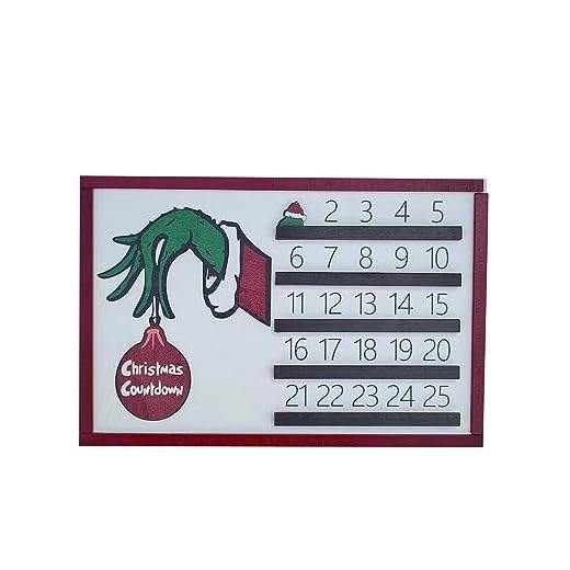 Grinch Houten Aftelkalender