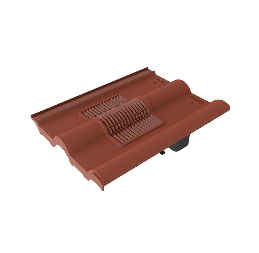 Timloc Double Roman Roof Tile Vent RTV-DR Roofing Slate Ventilation (Red)