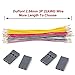 Kidisoii Dupont 2.54mm Wire Female to Female Dupont Connector & 22AWG Pre-Crimped Cable, Single Row 1/2/3/4/5/6/7/8/9/10P JST Connector with Length of 10/30/50/100cm Dupont Wire (5Pcs FF 3P-50CM)