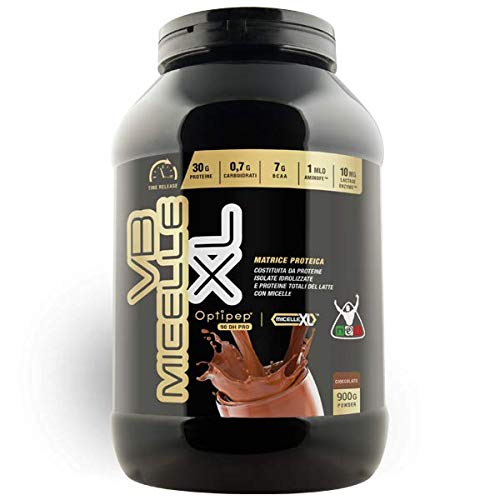 Net Integratori VB MICELLE XL (900 grammi) 50% Proteine veloci e 50% Proteine lente - Gusto CIOCCOLATO (900 grammi)
