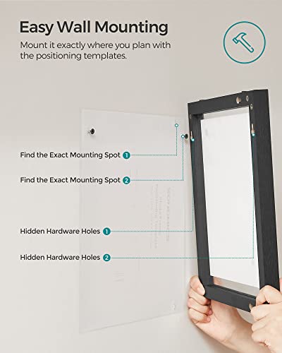 Songmics Set Of 3 Floating Photo Frames For 4 X 6, 5 X 7, 6 X 8, 8 X 10 Inch Pictures, For Tabletop Display Or Wall Hanging, 8 X 10, Black #TOP4