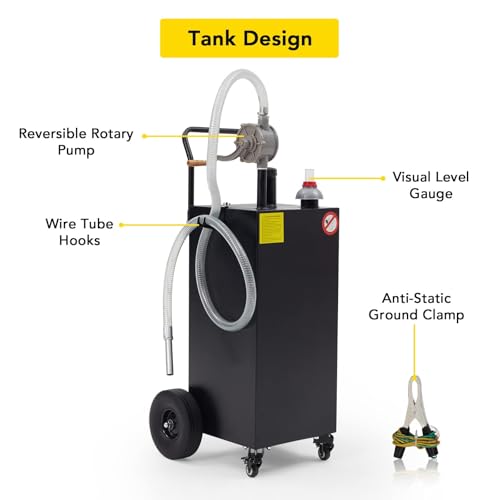 Tropow 02 Portable Fuel Caddy Transfer Fluid Diesel Storage Tank Container, Large Gasoline Diesel Can thumb #3