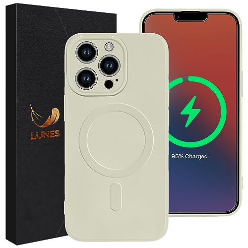 LUNES iPhone 14 Pro P[X MagsafeΉ Jی X}zP[X }OZ[tΉ ϏՌ y CX[dΉ Phone14 v p Jo[ (iPhone14Pro, off white)