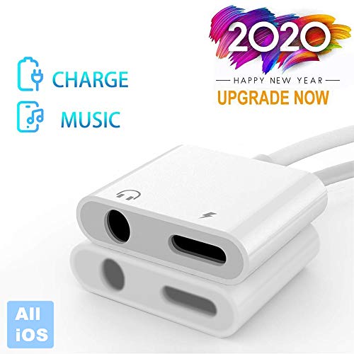 Headphones Adapter for iPhone 3.5mm Audio Cable Dongle Jack Splitter Aux Cord