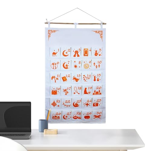 Decoración divertida de pared con tela y calendario de cuenta regresiva para vacaciones familiares
