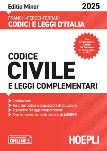 Codice civile e leggi complementari. Editio minor 2025