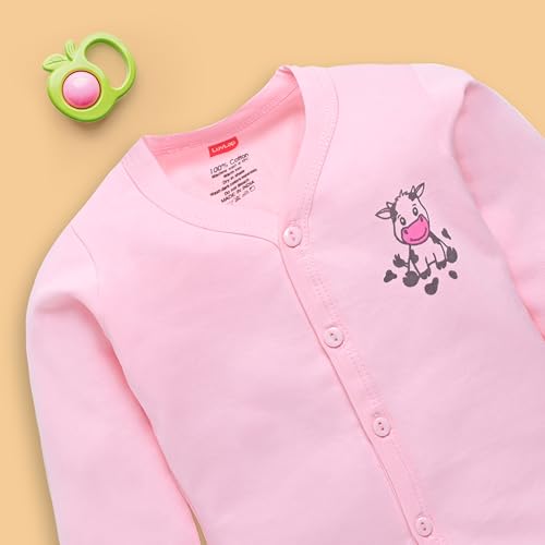Image of LuvLap Baby Boys & Girls Full Sleeve100% Cotton Jhabla & Pyjama Sets Pack of 2