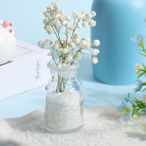 SUNNYCLUE 1 Box 200g 1.5-2mm White Crushed Glass Broken Glass Pieces Irregular Crystal Chips Clear Flakes Sequins Small Chunky Flakes Sprinkle Sequin for Nail Arts Resin Vase Filler Jewellery Making - Image 4