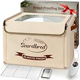 Extra Large Folding Bread Proofing Box, Dough Proofer 68-104°F Temp Control 1-48H Timer, Sourdough Starter Warmer with Metal Rack, Foldable Proofing Basket for Baking Pizza Yogurt Soften Butter Choc