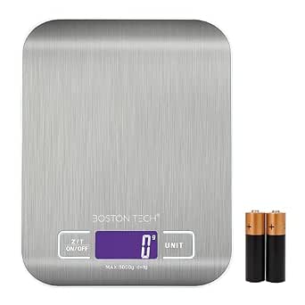 Boston Tech HK105 Báscula de Cocina Digital Impermeable