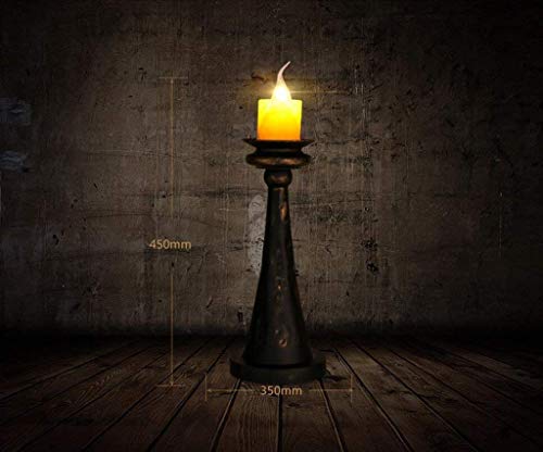 Lampe de table bougie rétro en fer GZZ Gyy E14 pour éclairage hôtel