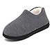 Mishansha Hombre Invierno Zapatillas Casa de Espuma Viscoelástica Cálido Espuma de Memoria Invierno Pantuflas CáLido Mocasines Calentar, Gris 42