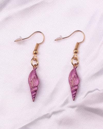 Ursula Costume Accessories Set Sea Witch Shell Necklace Purple Conch Shell Earrings Vintage Silver Octopus Ring Ursula Necklace Halloween Sea Witch Octopus Costume Accessories Jewelry for Cosplay3