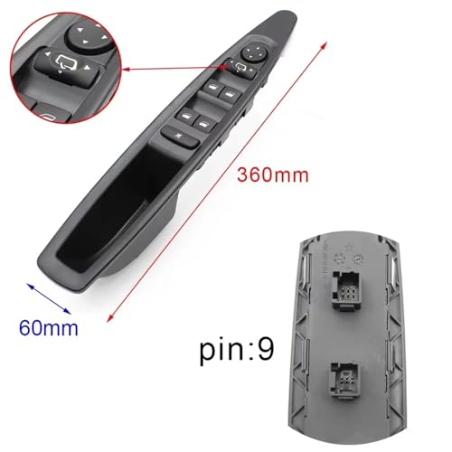Interrupteur de vitre électrique pour Citroën C4 de 2004 à 2010 - 3