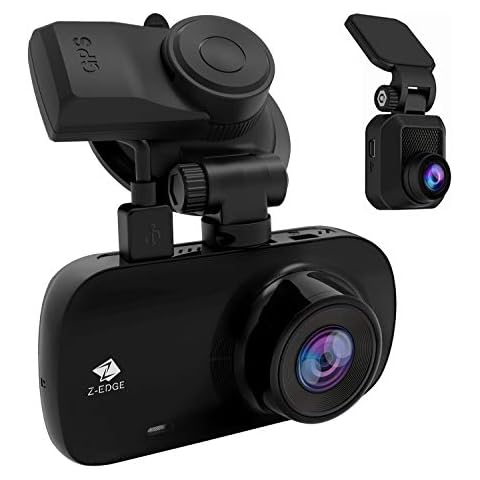 Z-Edge Car GPS Dash Cam 1440P Front and 1080P Rear Dual Lens Video Recording, 2.7 inch 150° Wide Angle G-Sensor WDR Loop Recording Parking Mode Cover