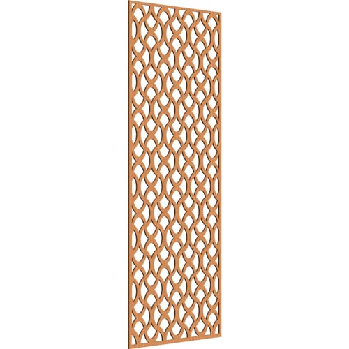 Image of Resort Decorative Pierced Fretwork Wood Wall Panels, 37 3 /8 inchW x 94 3 /8 inchH x 3 /8 inchT, Cherry