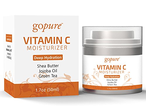 goPure Face Moisturizer with Vitamin C - Anti Aging Daily Facial Cream for Hydration, Wrinkles, Soft Skin - 1.7oz