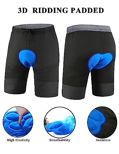 Image of Men's Mountain Bike Shorts 3D Padded Baggy Bicycle Riding Cycling Shorts Quick Dry Lightweight Biking Shorts