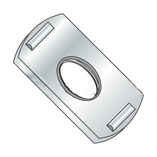 M6-1.0 Metric Tab Weld Nuts / 2 Projections/Steel/Plain (Carton: 1,000 pcs)