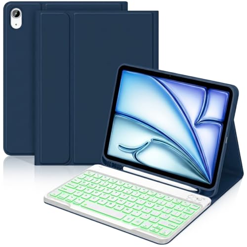 Funda con teclado para iPad Air 11 con retroiluminación de 7 colores
