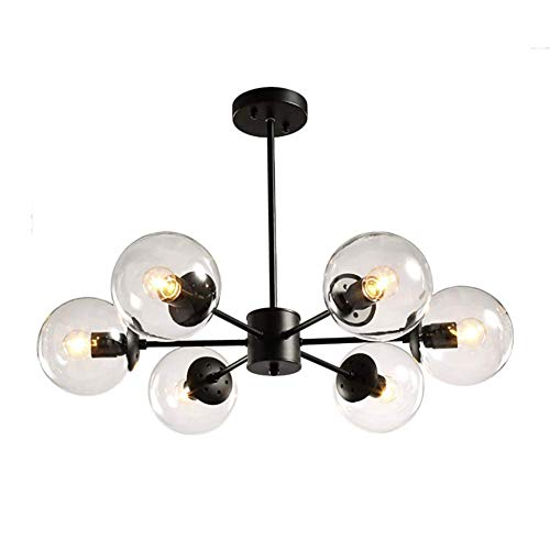 Candelabro moderno Sputnik de 6 luces doradas con brazos ajustables 2