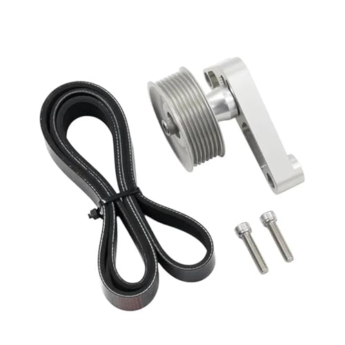 Compatible With Honda 8Th 9Th Civic All K20 Engine Adjustable EP3 Pulley Kit With Auto Tensioner(Keep A/C)