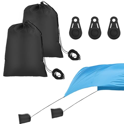 JKLESA 2 Pack Beach Canopy Wind Assist, Beach Shade...