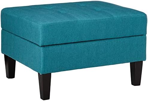 Christopher Knight Home Bridger Teal Fabric Storage Ottoman