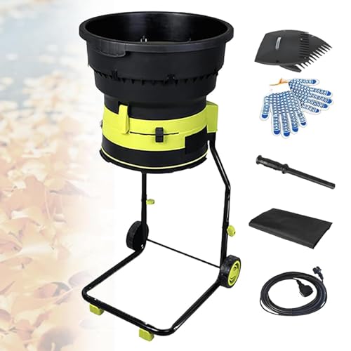 Trituradora de jardín con ruedas para limpieza de patio y compostaje 2