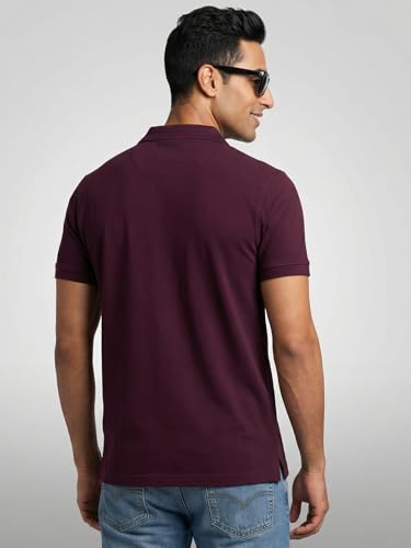 Image of Veirdo Men's Stylish Polo T-Shirt with Chest Pocket Print, Regular Fit Half Sleeve Casual Wear, Solid Summer Fashion for Office, Travel & Outings (S-2XL)