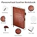 Personalized Notebook with Pen and Gift Box, Custom Text Leather Journal, Gifts for Women Men, Engraved Journals To Write In, Birthday, Best Friend, Mom, Sister, Corporate, Business Gift (Text-Brown)