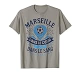 Cadeau Marseillais Maillot Humour Cœur Marseille Foot T-Shirt