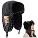 Blablablalu Fashion Winter Trapper Hat Fluffy Warm Winter Hat with Ear Flaps for Men Women