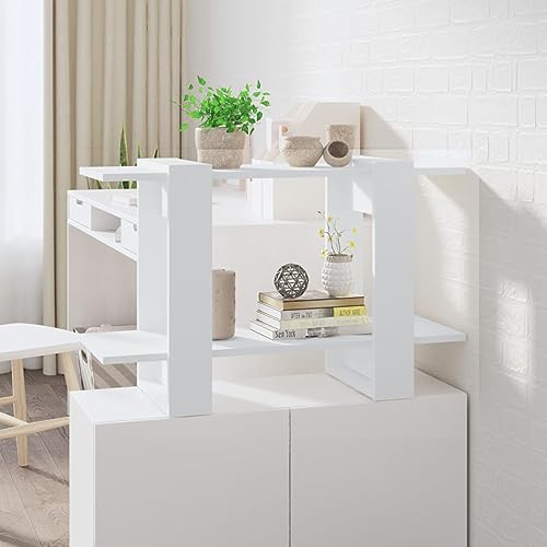 Xichuzi Estantería/Divisor de Espacios Blanco 80x30x51 cm, Libreria Estanteria, Muebles Auxiliares, Estanterias Almacenaje, Mueble Almacenaje, Mueble Organizador, Estanteria Oficina - 811592