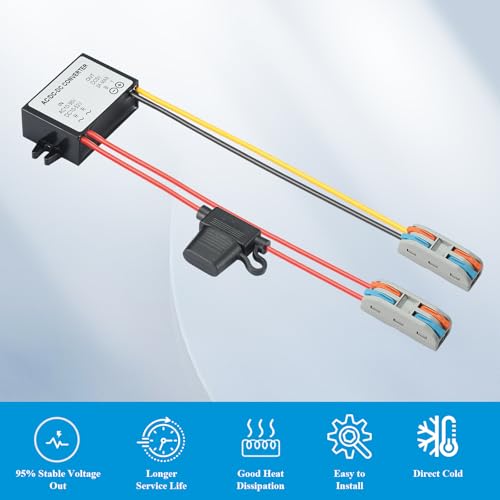 Mzhou 15W 5V 3A AC to DC Converter, AC 12V/24V to DC 5V Waterproof Power Supply Converter, DC 12V/24V/36V/48V Step Down to 5V Voltage Regulator for Cars, CCTV, Solar, Automotive, Marine by MZHOU - Used condition - Image 6