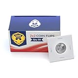 Coin Shield 50 Nickel 2x2 Cardboard Coin Flips with Mylar Windows Archival Safe