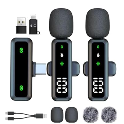 XIXIXIAXIA Micrófono Lavalier inalámbrico con Pantalla LED, micrófonos Lavalier con Clip con reducción de Ruido, para grabación de Video, Tiktok, Youtube, Vlog Podcast Content Creator (Negro) | Ya disponible en tu tienda friki favorita! En mundofriki.es! XIXIXIAXIA Micrófono Lavalier inalámbrico con Pantalla LED, micrófonos Lavalier con Clip con reducción de Ruido, para grabación de Video, Tiktok, Youtube, Vlog Podcast Content Creator (Negro) | Ya disponible en tu tienda friki favorita! En mundofriki.es!