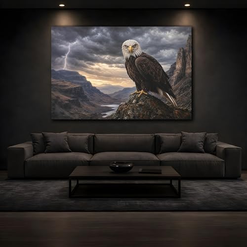 Tableau aigle Safari horizontal de 45x30 cm pour salon