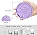 HFHOME Silicone Coasters Set for Drinks - 6 Pack With Holder, Table Cup Mat for Coffee Table, Desk, Bar - Tabletop Protection Gift - Light Purple