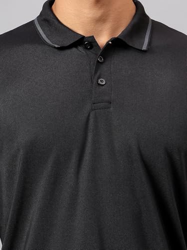 Image of Vector X Adults Mens Sports Wear Polyester Half Sleeves All Day Wear tee Shirt Polo T Shirt Detailing with Contrast Color Tipping on Sleeves & Collar for Casual Wear Regular Fit Tshirts