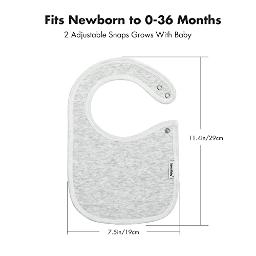 Baby Snap Bibs For Boys & Girls,12 Pack Drooling Bibs For Infants, Newborns, Organic Cotton,Adjustable,Machine Washable #TOP6