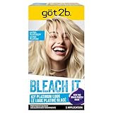 got2b Bleach It Permanent Hair Dye, Ultra Platinum Blonde, 00A, Hair Bleach Kit with Developer and Anti-Brass Purple Mask, Lightens Up to 8 Levels, Gel Formula for Easy Application, 1 Count