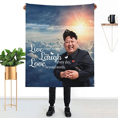 Live Laugh Love Kim Jong Un Throw Blanket 50