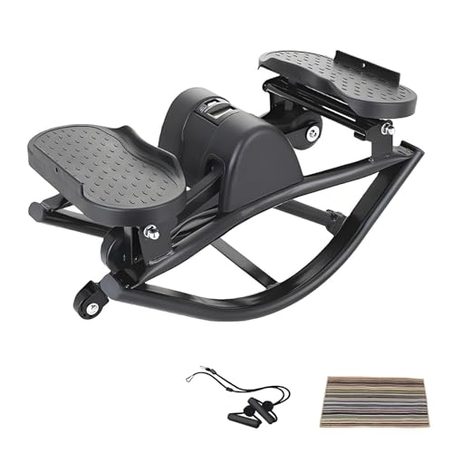 Stepper Rock Stepper Steppers for Exercise at Home Stepper Machine Side-to-Side Rock Stepper with Non-Slip Mat & Digital Display Top Choice for Home Workouts All Black L19.3 xW10.6 xH9.1