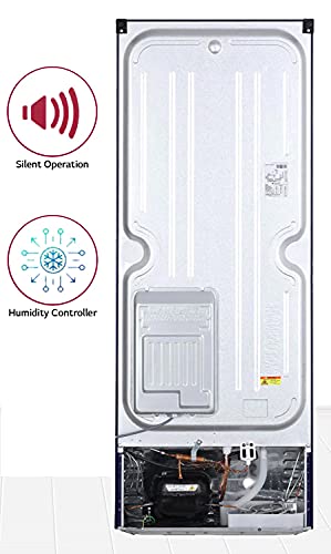 Image of LG 284 L 2 Star Inverter Frost-Free Double Door Refrigerator (GL-T302RPZY, Shiny Steel)