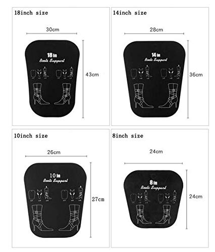 2Pairs 14Inch/36Cm Multifunction Thicken Long Boot Shaper Form Inserts Automatic Support Shape Shoe Tree Tall Short Boot Shaper Knee High Shoes Boot Holder Hanger For Women Lady Most Shoes (Black) #TOP1