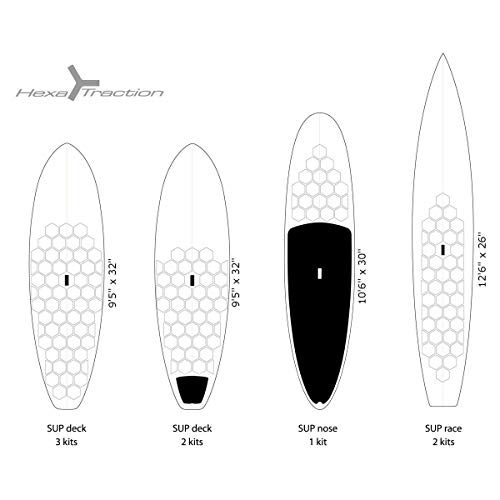 RSPro Hexatraction Waxless Surfboard Deck Grip (transparente)