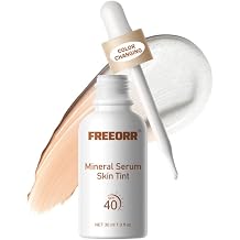 Color Changing Tinted Serum SPF 40, Liquid Color Adjust Skin Tint Mineral Sunscreen Foundationwith Hyaluronic Acid & Niacinamide, Buildable Lightweight to Medium Coverage