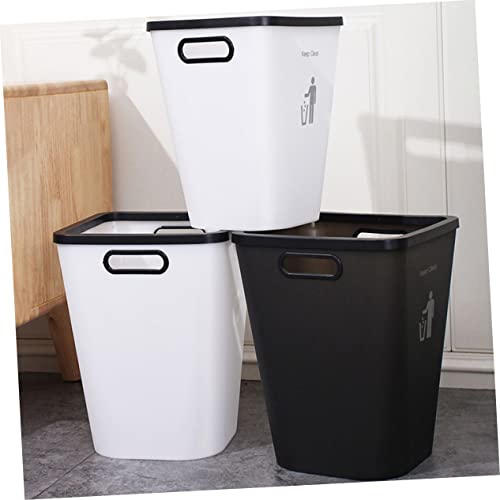 Cabilock bote de basura plástico rectangular blanco miniatura 7